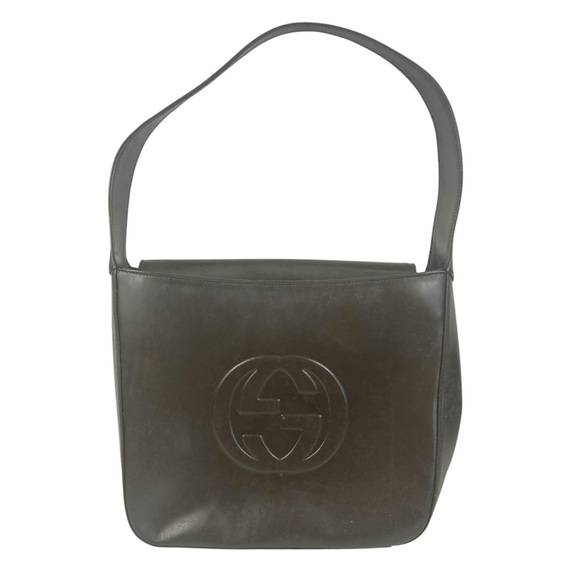 Gucci Dark Brown Leather Shoulder Bag - Picture 1 of 15